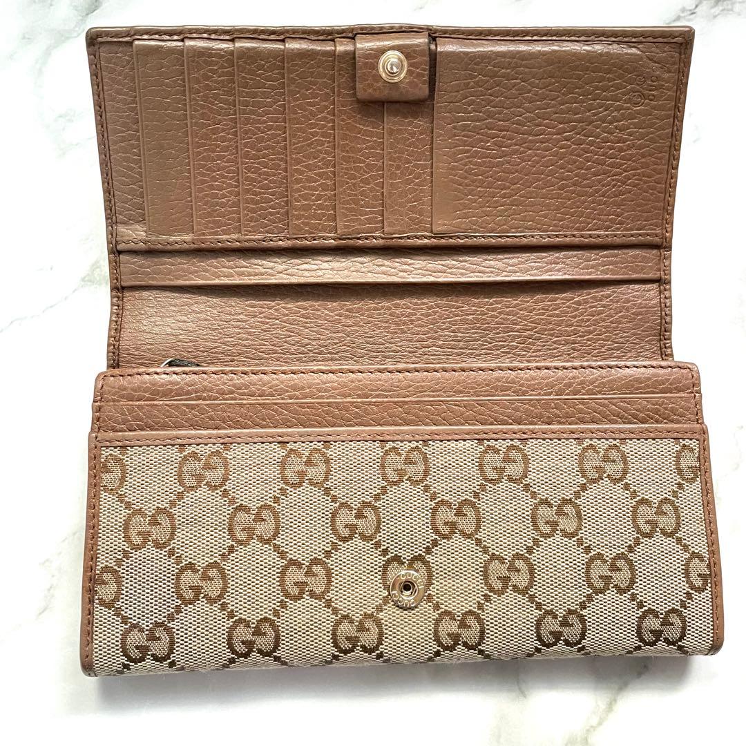 GUCCI グッチ　長財布　GG キャンバス　2つ折り財布　1010-④