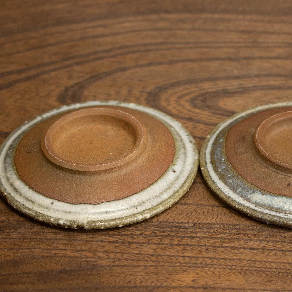 布志名焼 小皿 直径11.5cm 民芸 昭和レトロ スリップウェア（黒5）