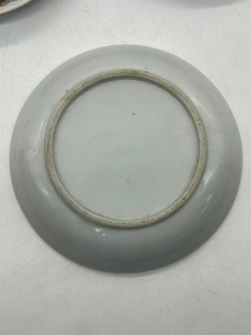 中国　清時代　粉彩花卉紋小皿5点　送料込み0412