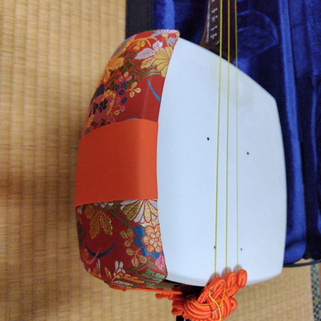 【美品】三味線 本体 伝統的和柄装飾付き
