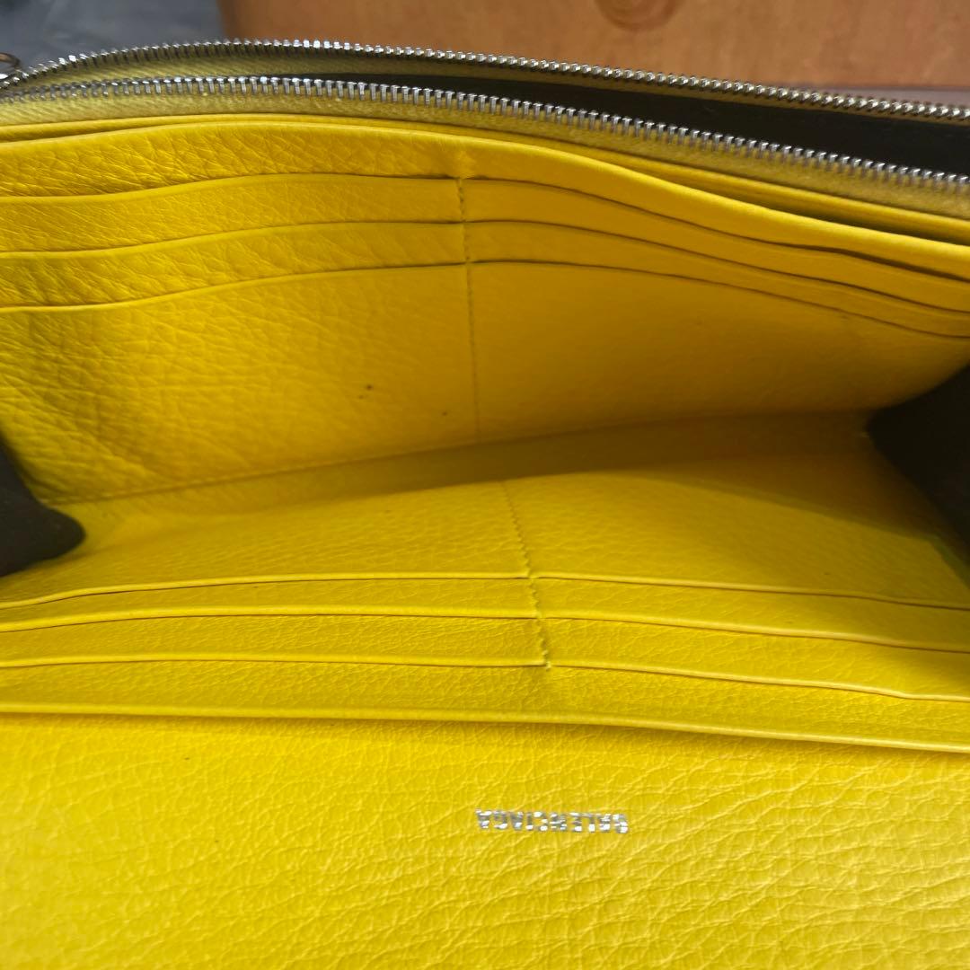 BALENCIAGバレンシアガ ペーパー ウォレット イエロー 二つ折り 長財布