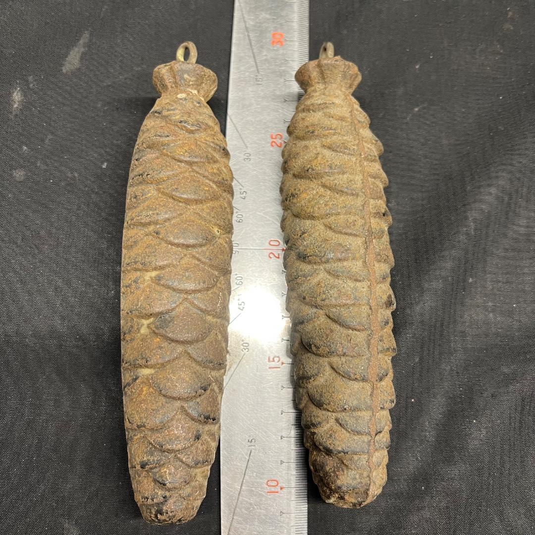 〇Fa左1047 昭和レトロ 古い鳩時計のおもり 3種まとめ