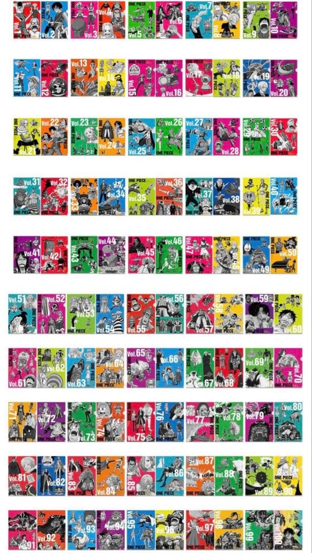 ワンピース　一番くじ　ヒストリークリアファイル　フルコンプ　100枚セット