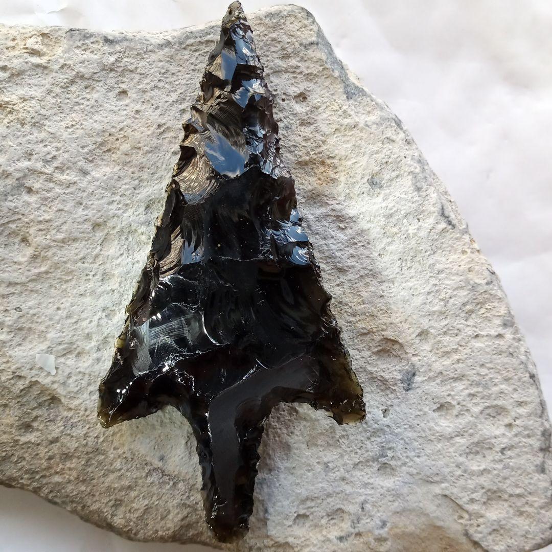 旧石器　有舌尖頭器　黒曜石　模写　サンプル　　199