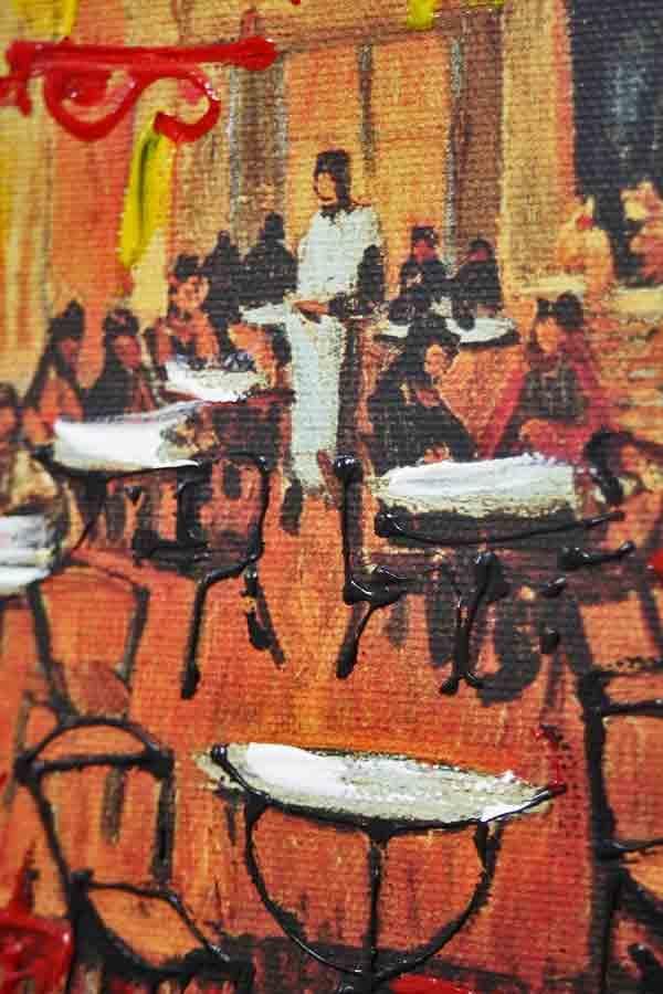 イタリア 額絵 アートフレーム 夜のカフェテラス ゴッホ 4030-190G