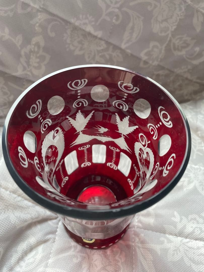 ボヘミアングラス エーゲルマン 花瓶