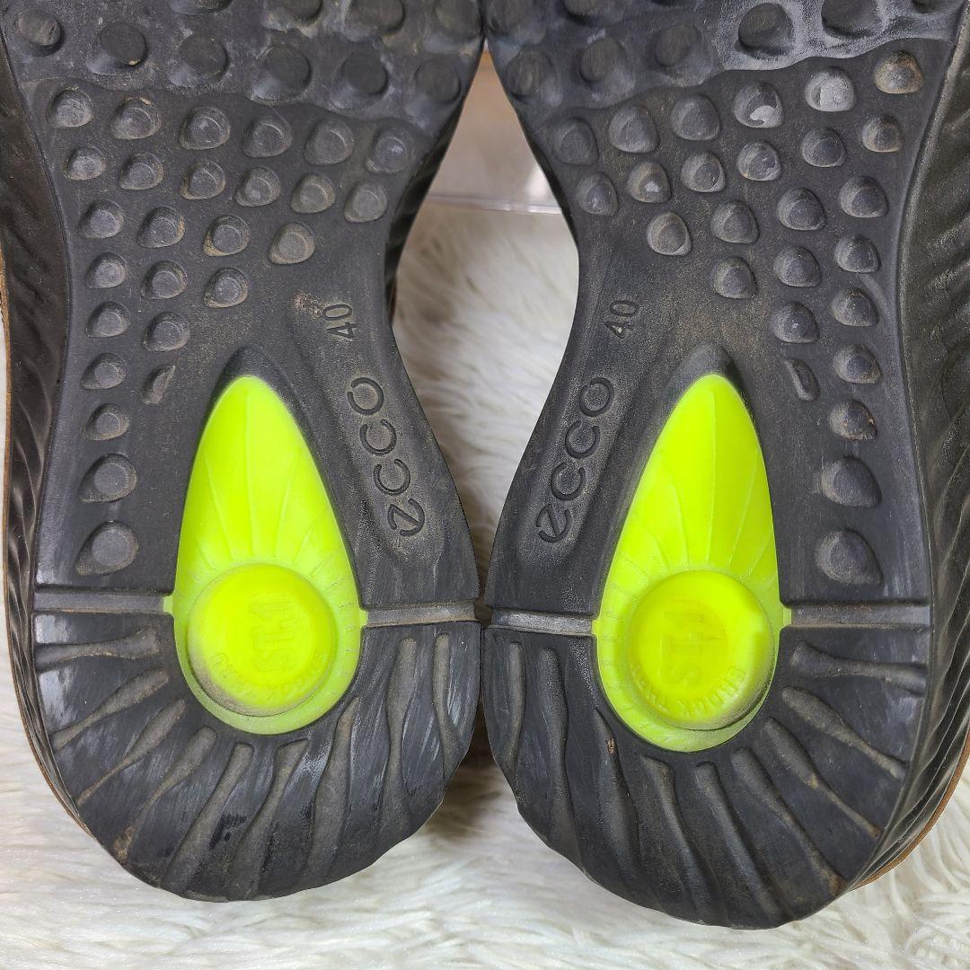 【ECCO】ST.1 HYBRID PLAIN TOE TIE　ダークブラウン