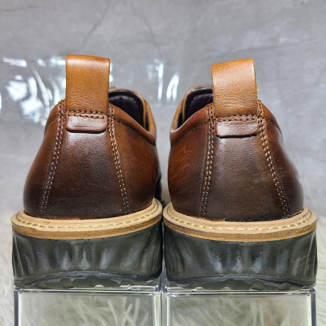 【ECCO】ST.1 HYBRID PLAIN TOE TIE　ダークブラウン