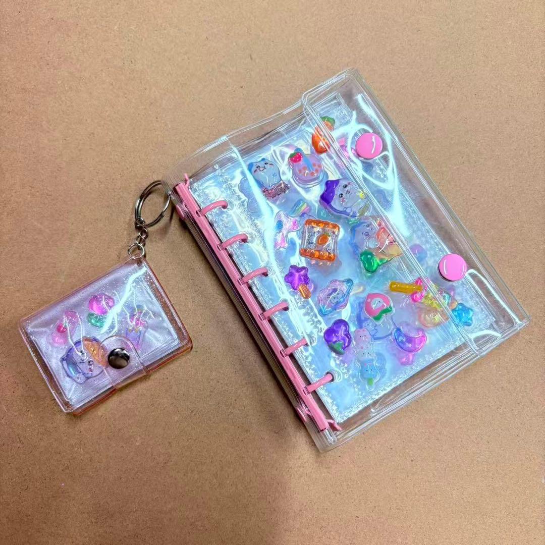 しおり　20個　A7バインダー　＋　ミニシール帳　クリアファイル 10枚付