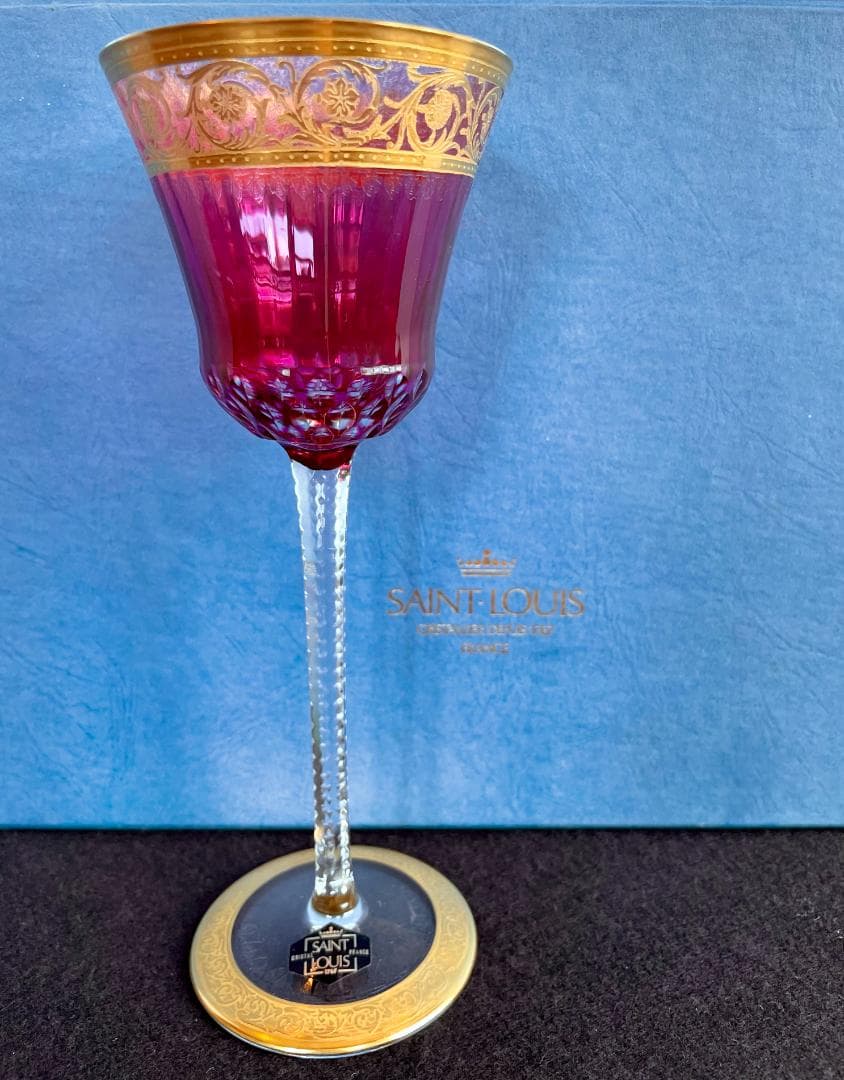 希少 フランス サンルイ シスル ティスル ホック ワイン グラス 新品 24K
