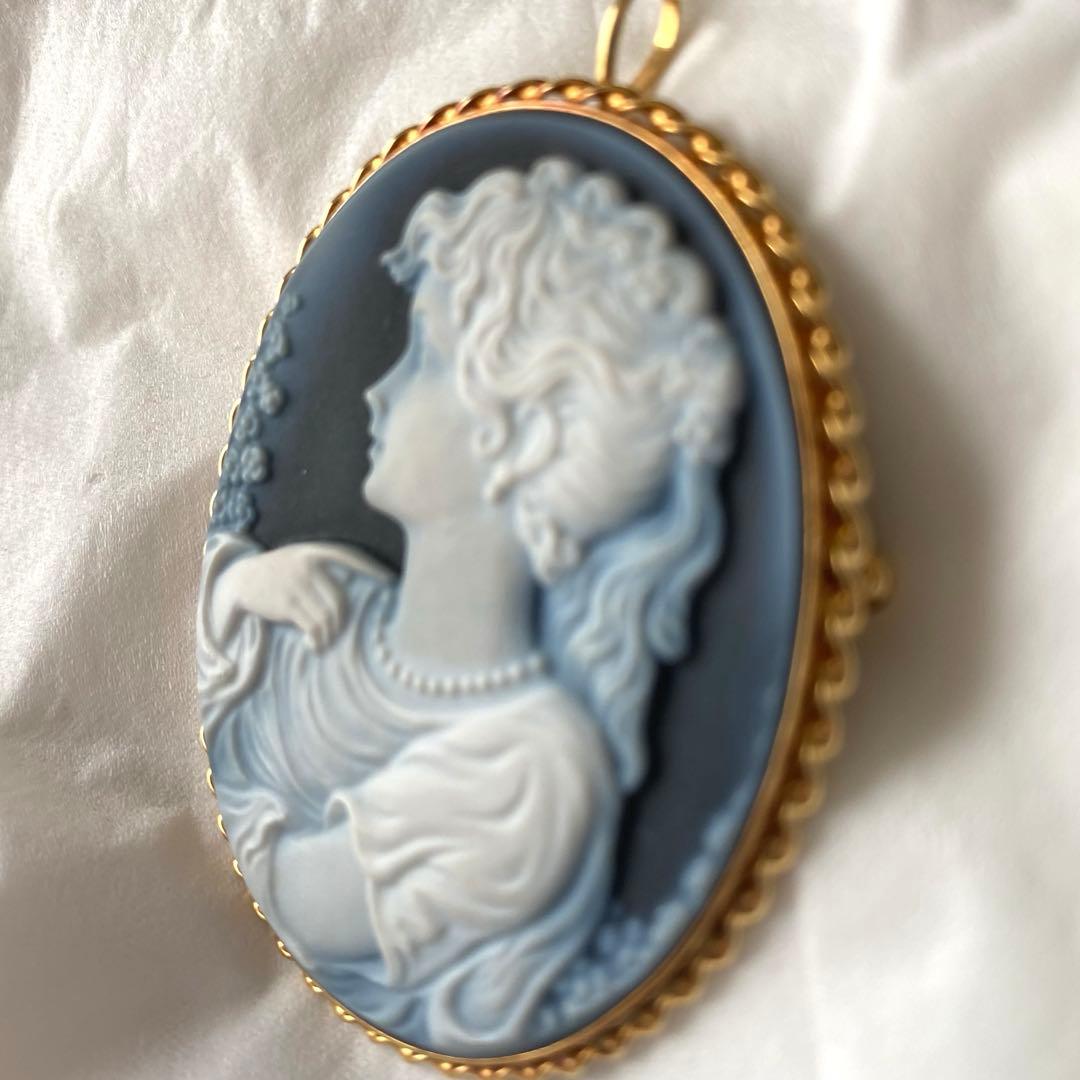 カメオ 刻印入 ブローチ　ネックレス トップ