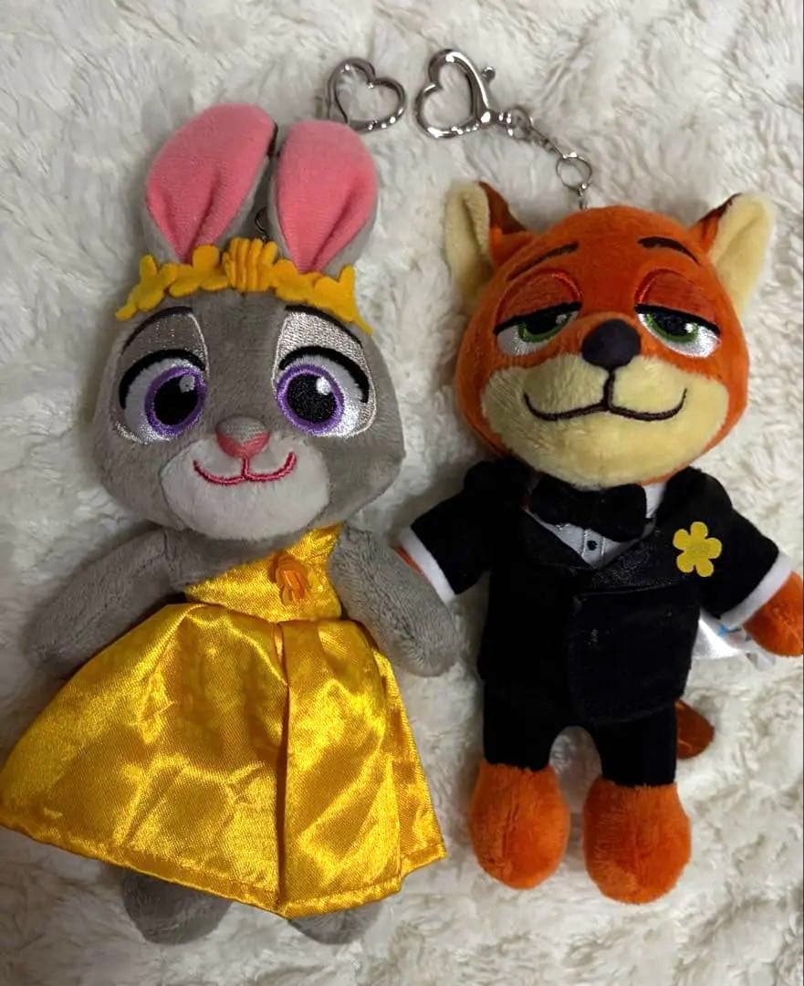 ズートピア2 ニック ジュディ キーホルダー ぬいぐるみ セット　韓国限定