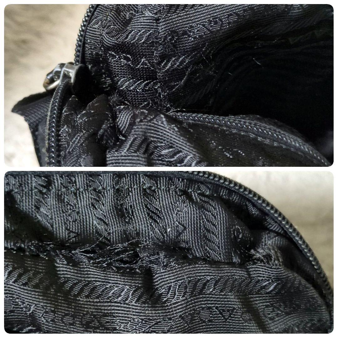 PRADA プラダ テスートナイロン レザー ショルダーバッグ ブラック