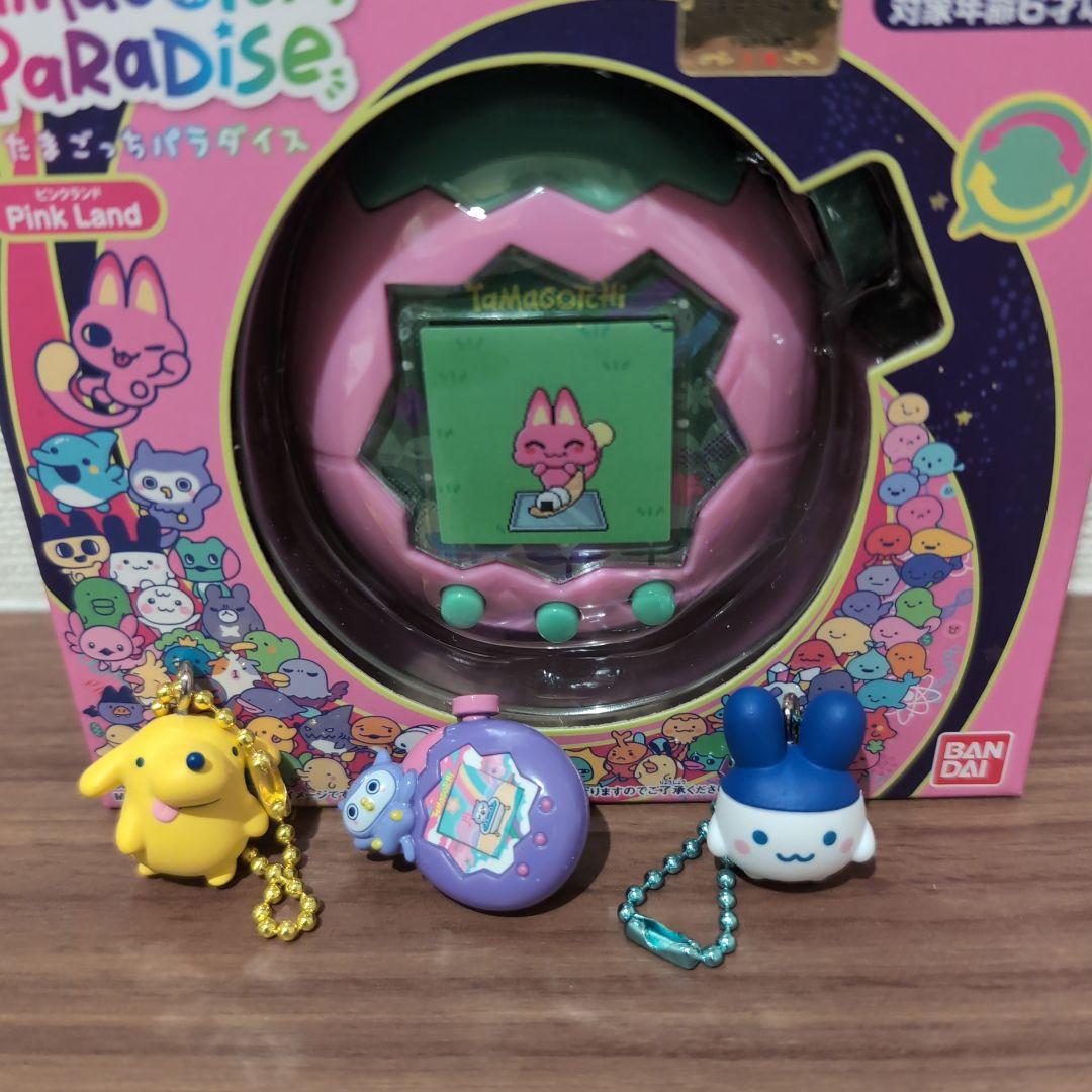 【たまごっちパラダイス】ピンク＋キーホルダー2つ＆髪留め