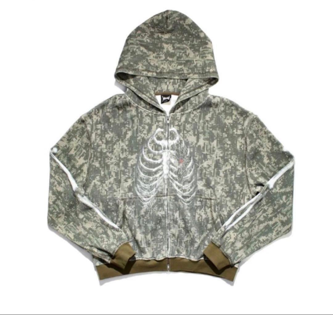 noremid　ボーン　ジップパーカー　S　迷彩