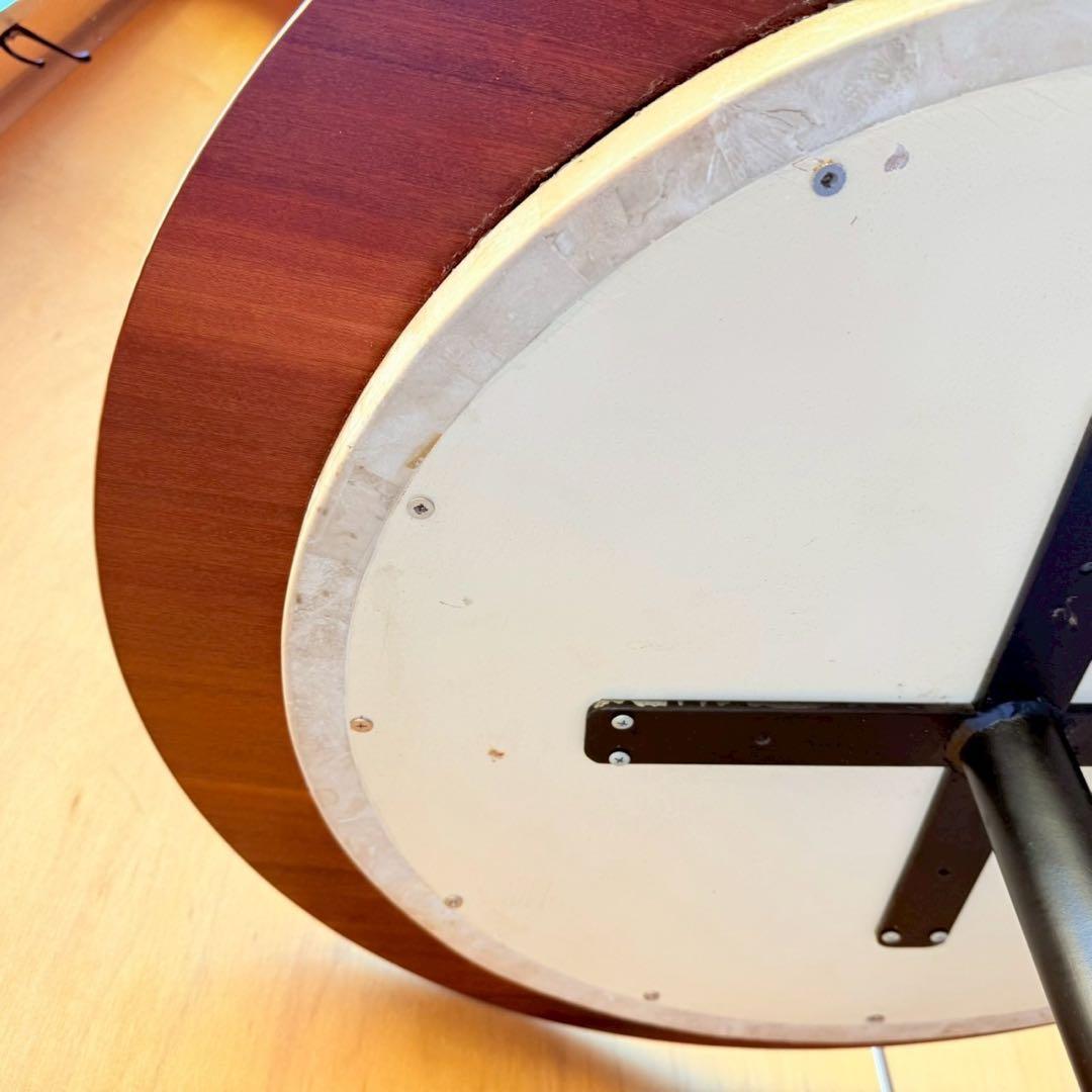 【象嵌細工】アンティーク調 ラウンドテーブル 丸テーブル 直径76cm