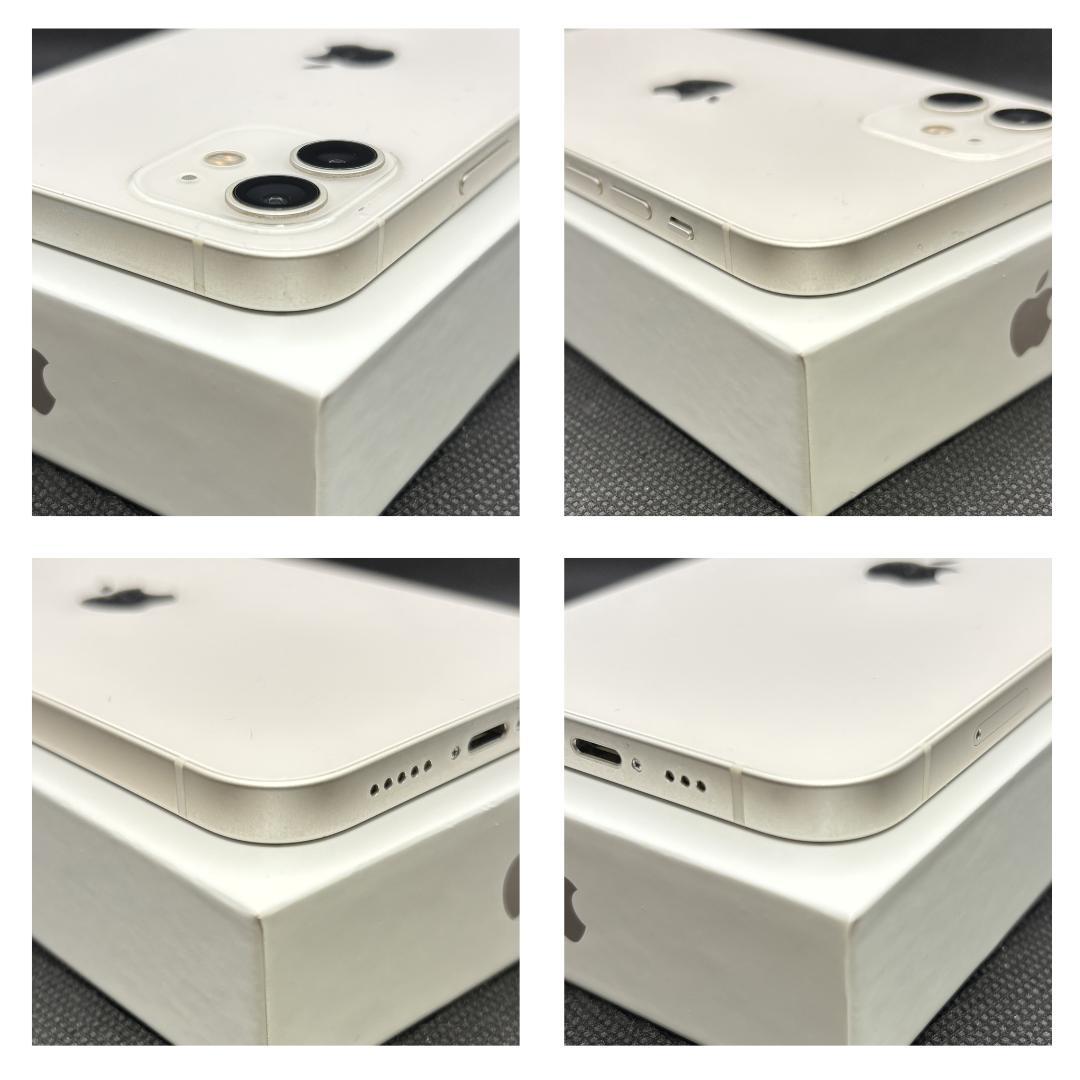 【美品】iPhone 12 ホワイト 128GB SIMフリー 新品バッテリー