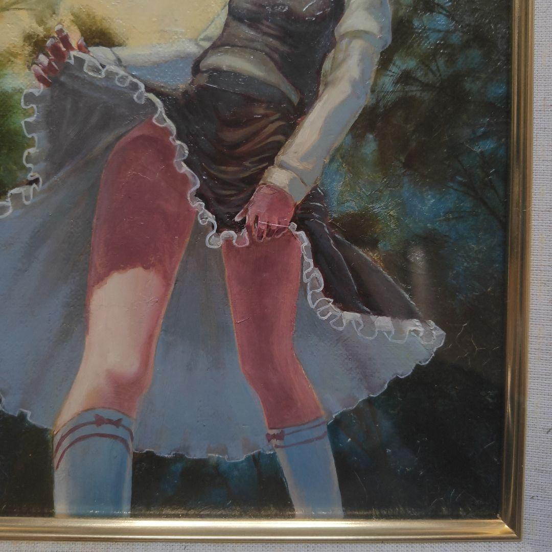 【値下げ交渉可】東方 油絵 ルーミア ゴールドフレーム額縁付き