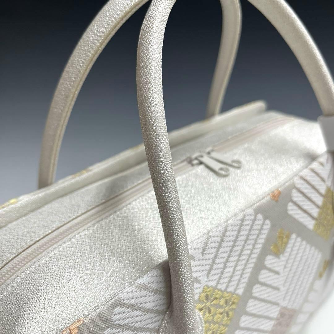 新品未使用品　京都 西陣織正絹帯地使用　利休バッグお茶席　25913