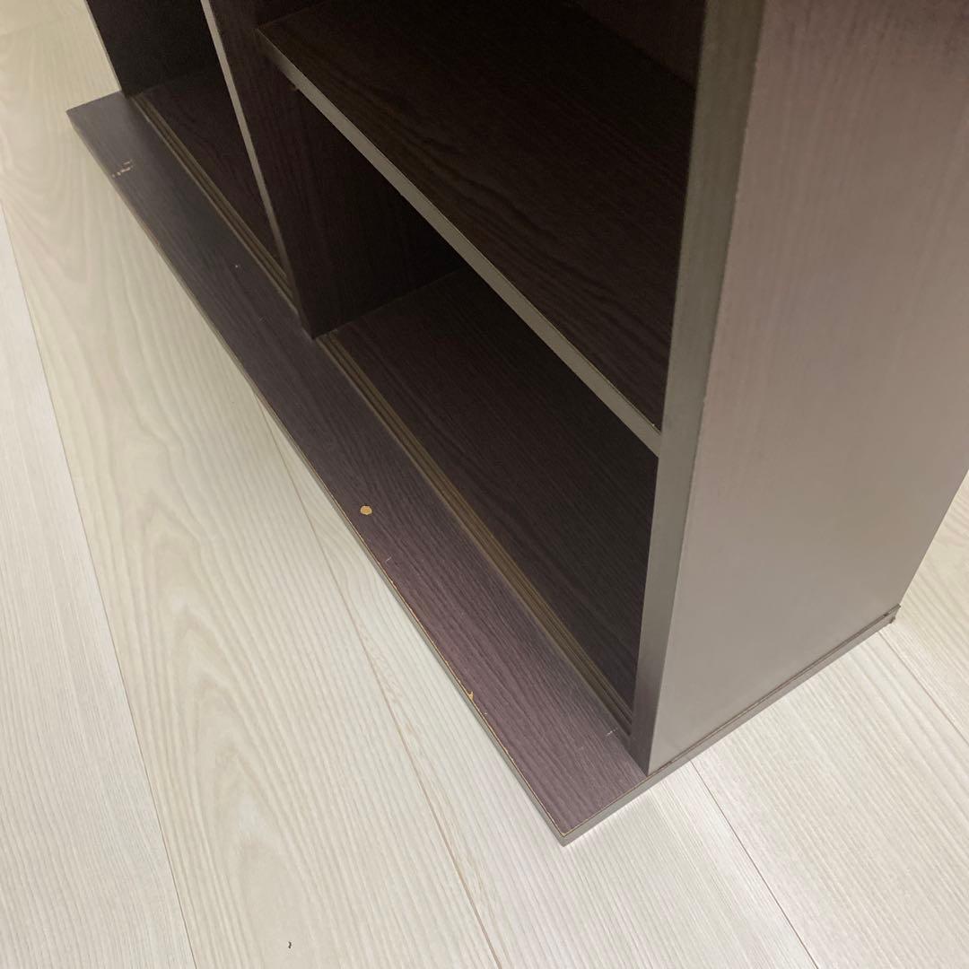 専用　ダークブラウン木製本棚 ガラス扉付き