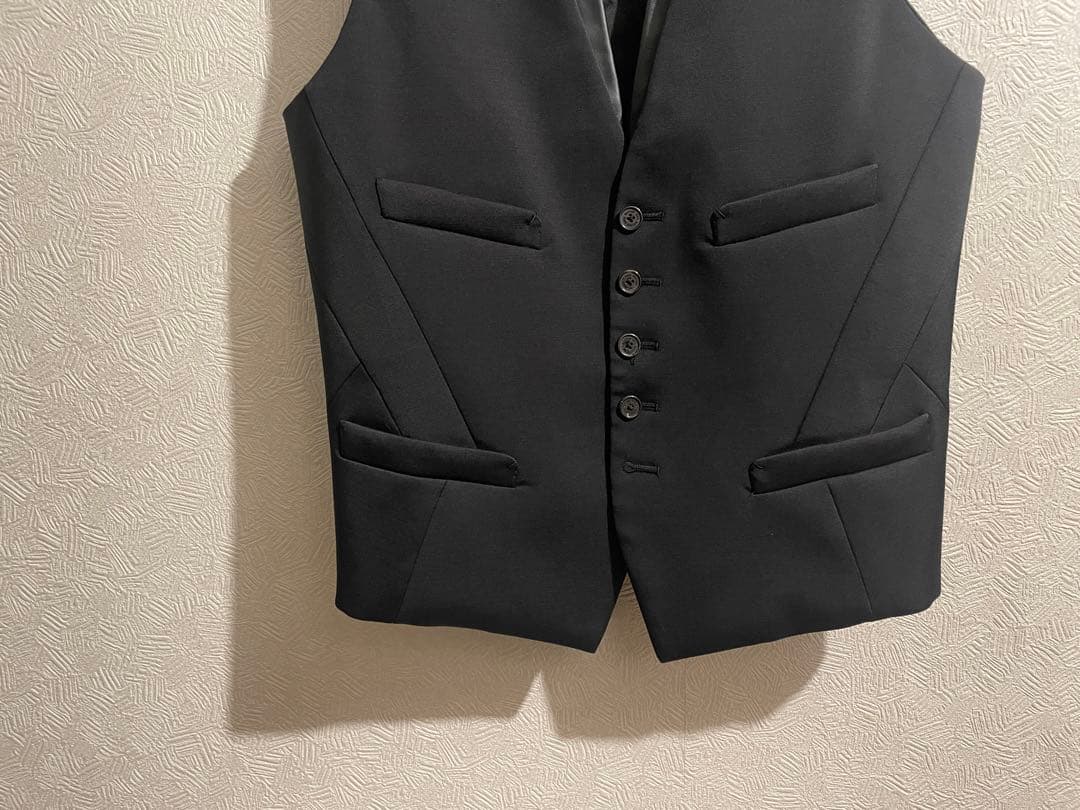イタリア製 Neil Barrett レザー ラペル スーツ ベスト / ジレ