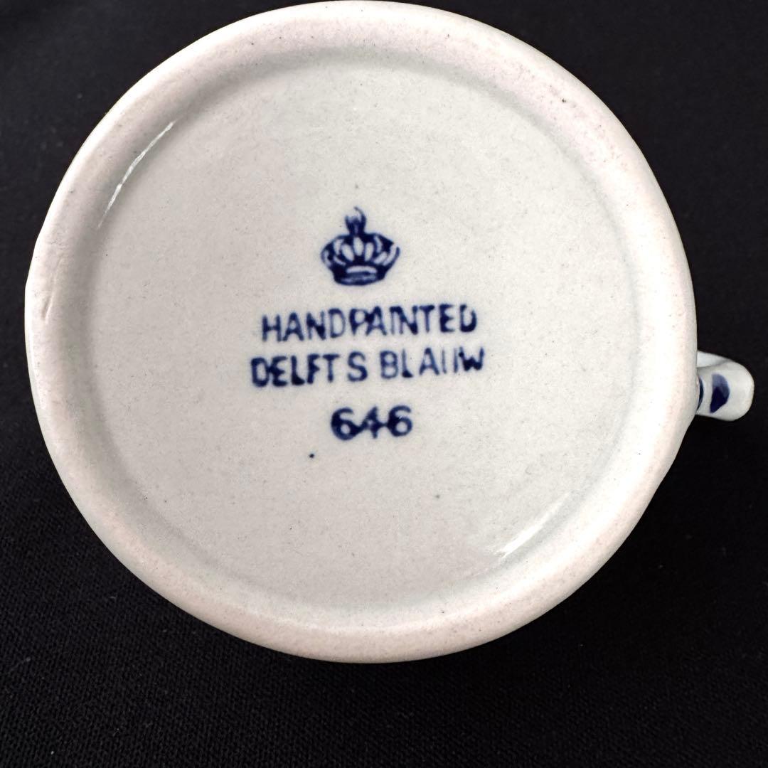 ヴィンテージ　デルフトブルー チャンバースティック 　キャンドルスタンド　672