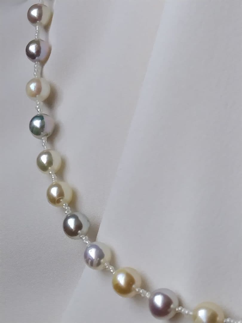 アコヤ真珠、あこや砂ケシパールの、オメガ風ネックレス