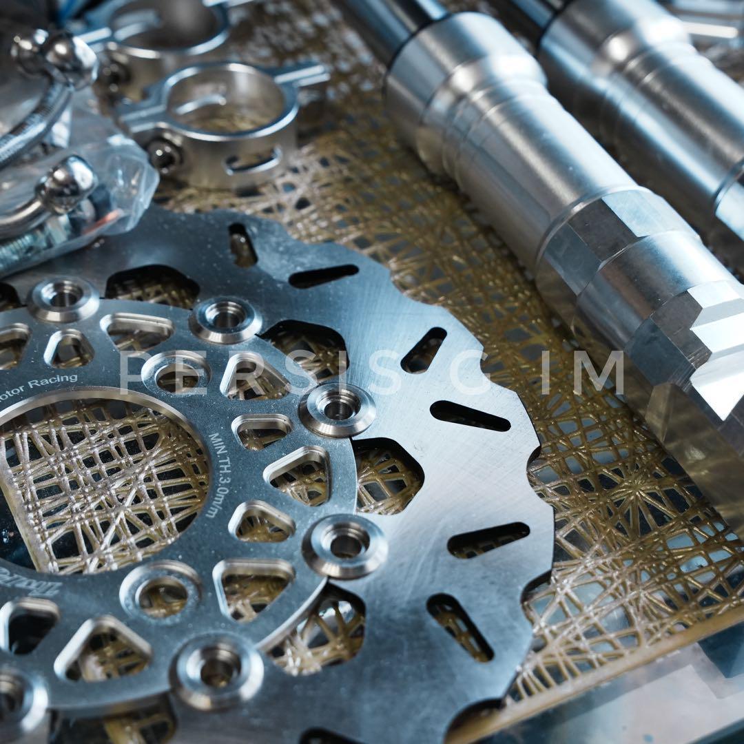 ズーマー フロントディスク化キット 全セット シルバー ruckus スクーピー