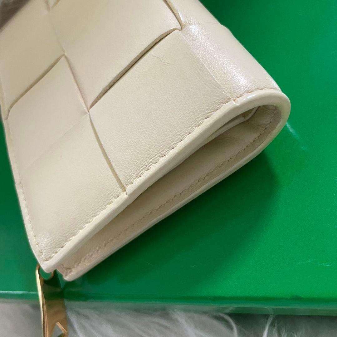 ボッテガヴェネタ カセット マキシ イントレチャート 二つ折り 財布 イエロー