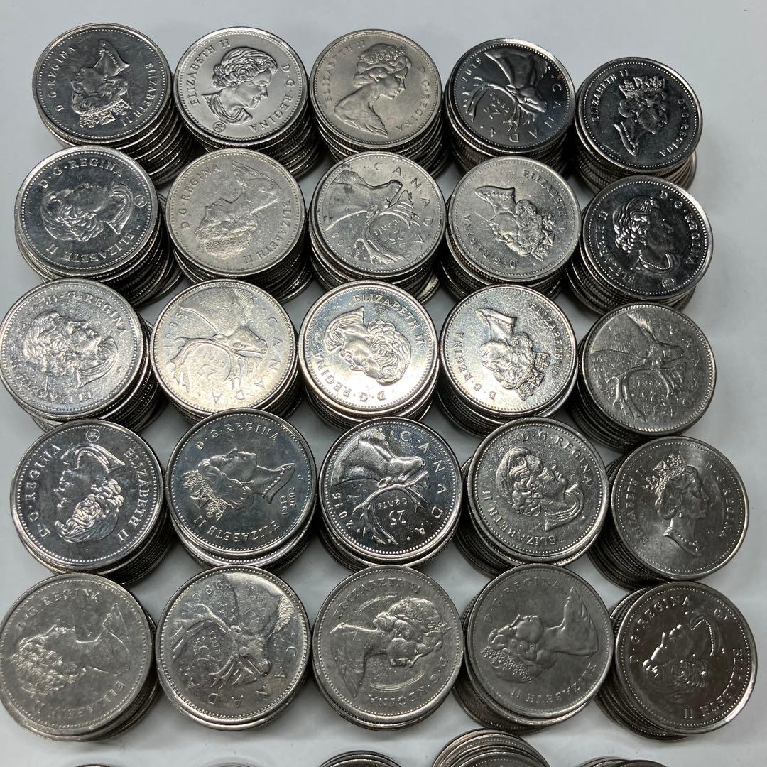 カナダ　25セント　トナカイ　250枚　ビーバー　5セント　250枚　まとめ売り