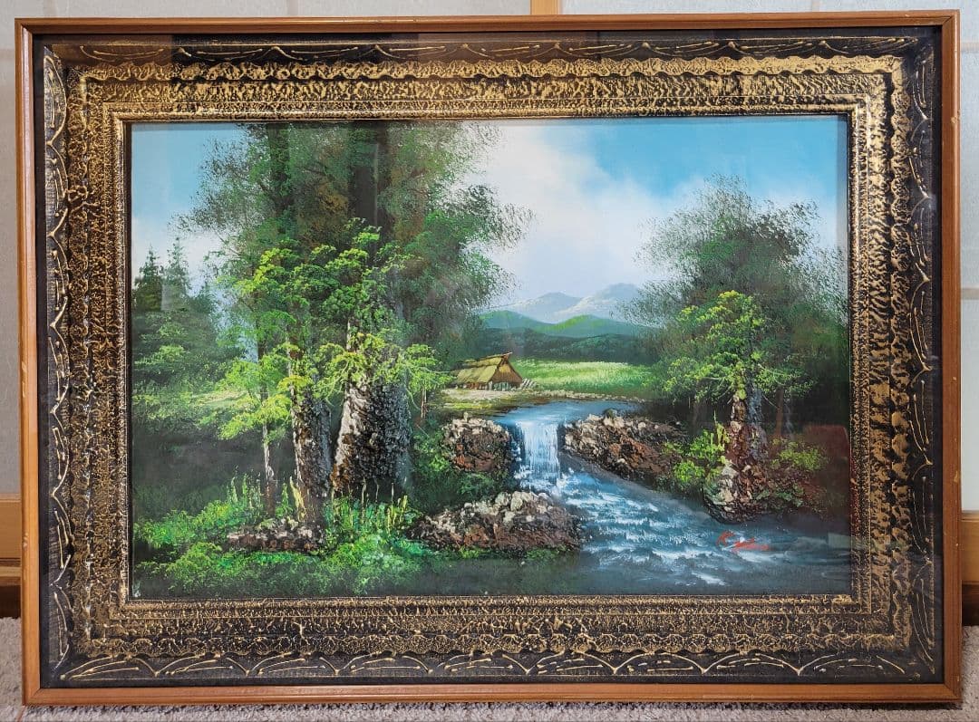 風景画　 k.yabana　20号　額付