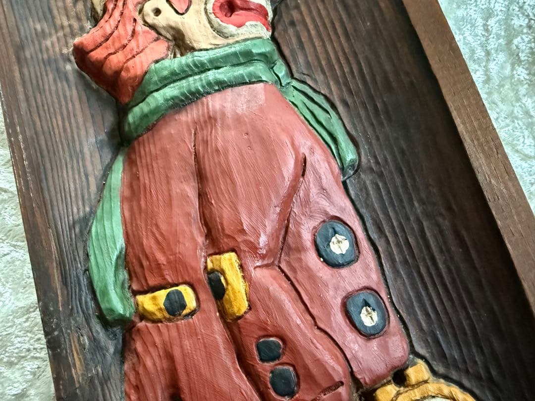 木製クラウン彫刻 2点セット