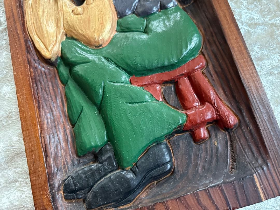 木製クラウン彫刻 2点セット