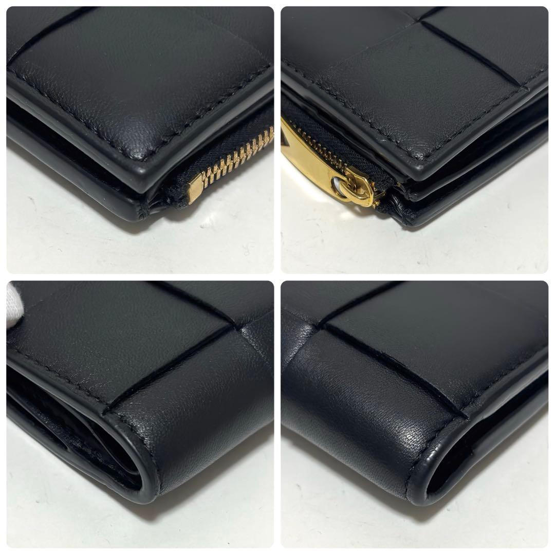 523✨極美品✨ボッテガヴェネタ 折り財布 スモールカセット ブラック RFID