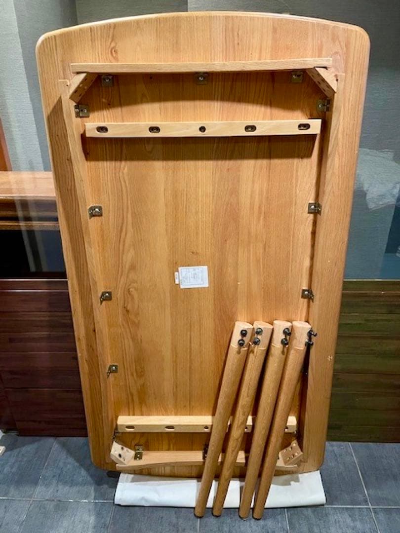 優希■LAPRAP IDC大塚　無垢オーク材ダイニングテーブルW150cm