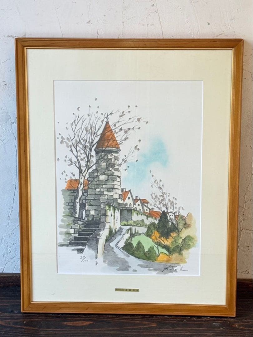 ⑩絵画 リトグラフ セット 冬島大二郎 他 直筆サイン入 インテリア 額縁