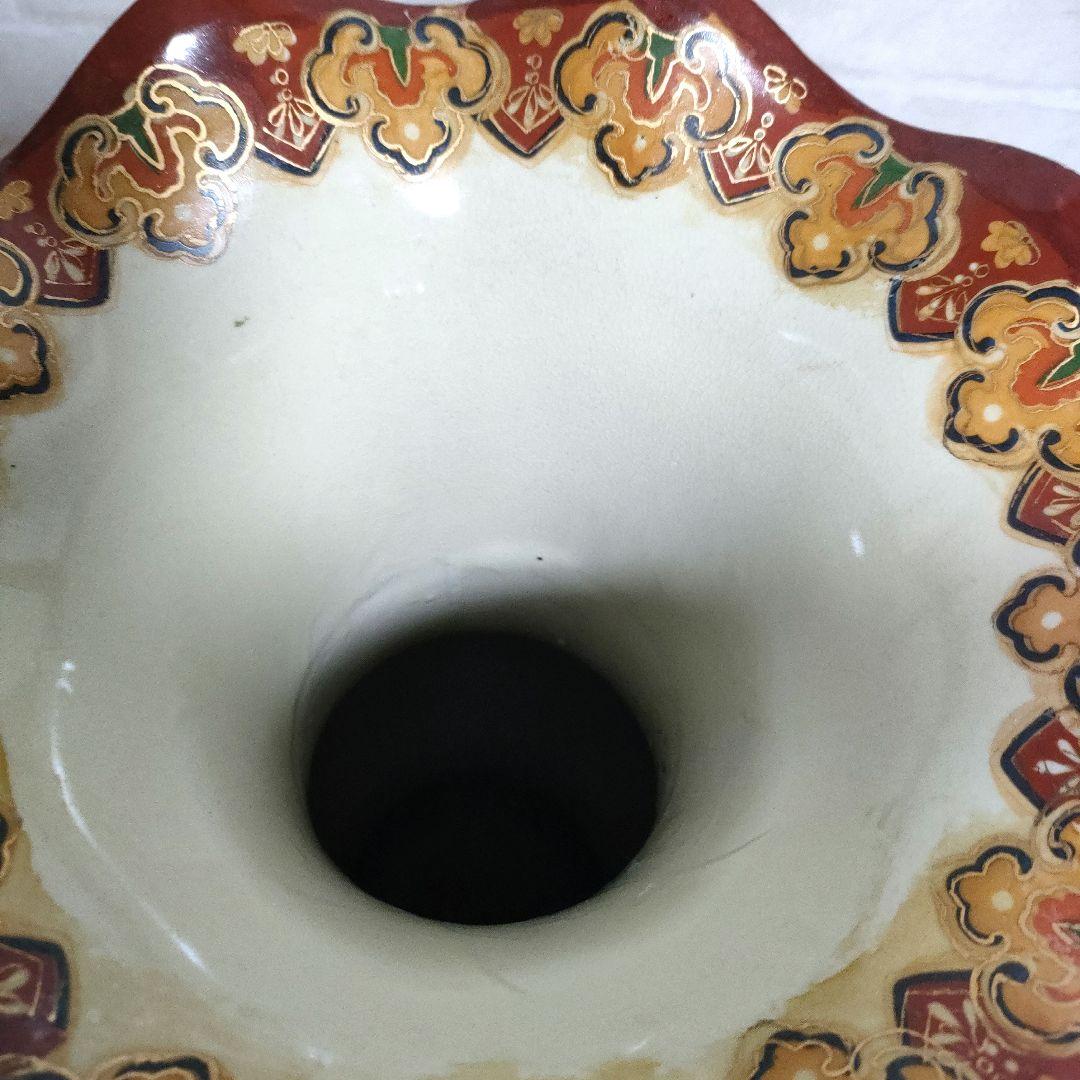 中国美術 大型飾り壺 大花瓶 金彩 美人画 屋形船 豪華爛漫 60cmサイズ