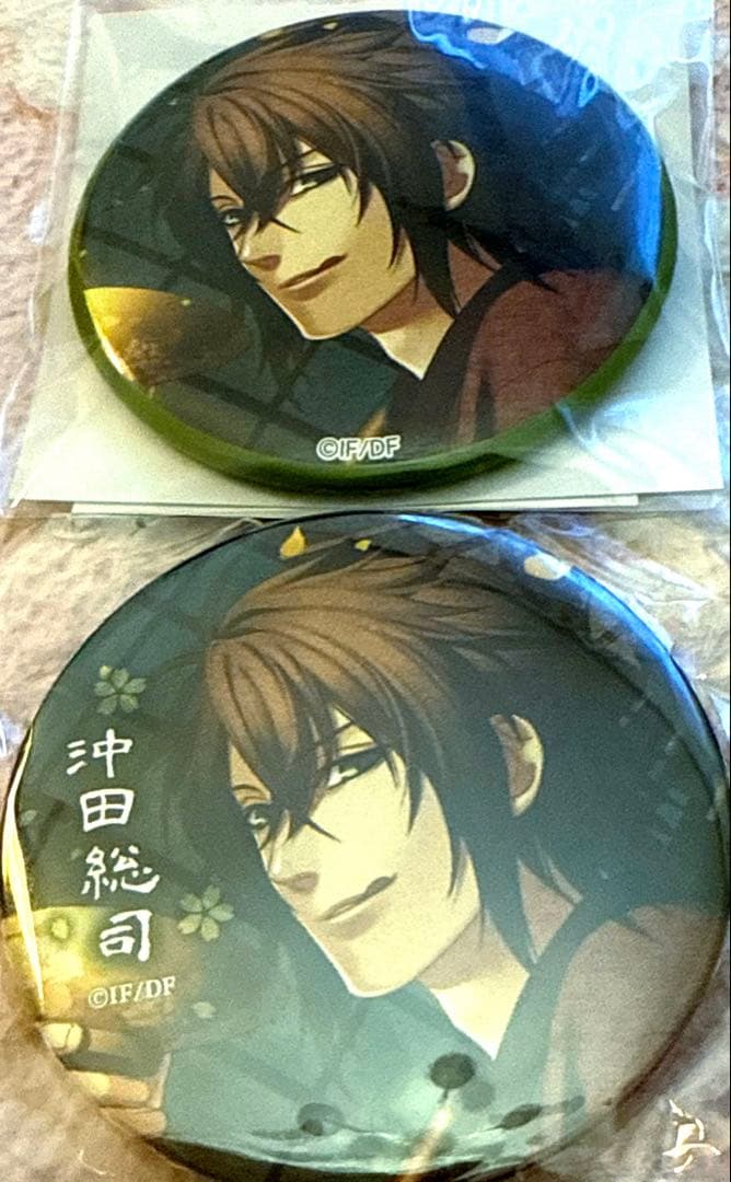 薄桜鬼　沖田　等身　缶バッジ　2点セット