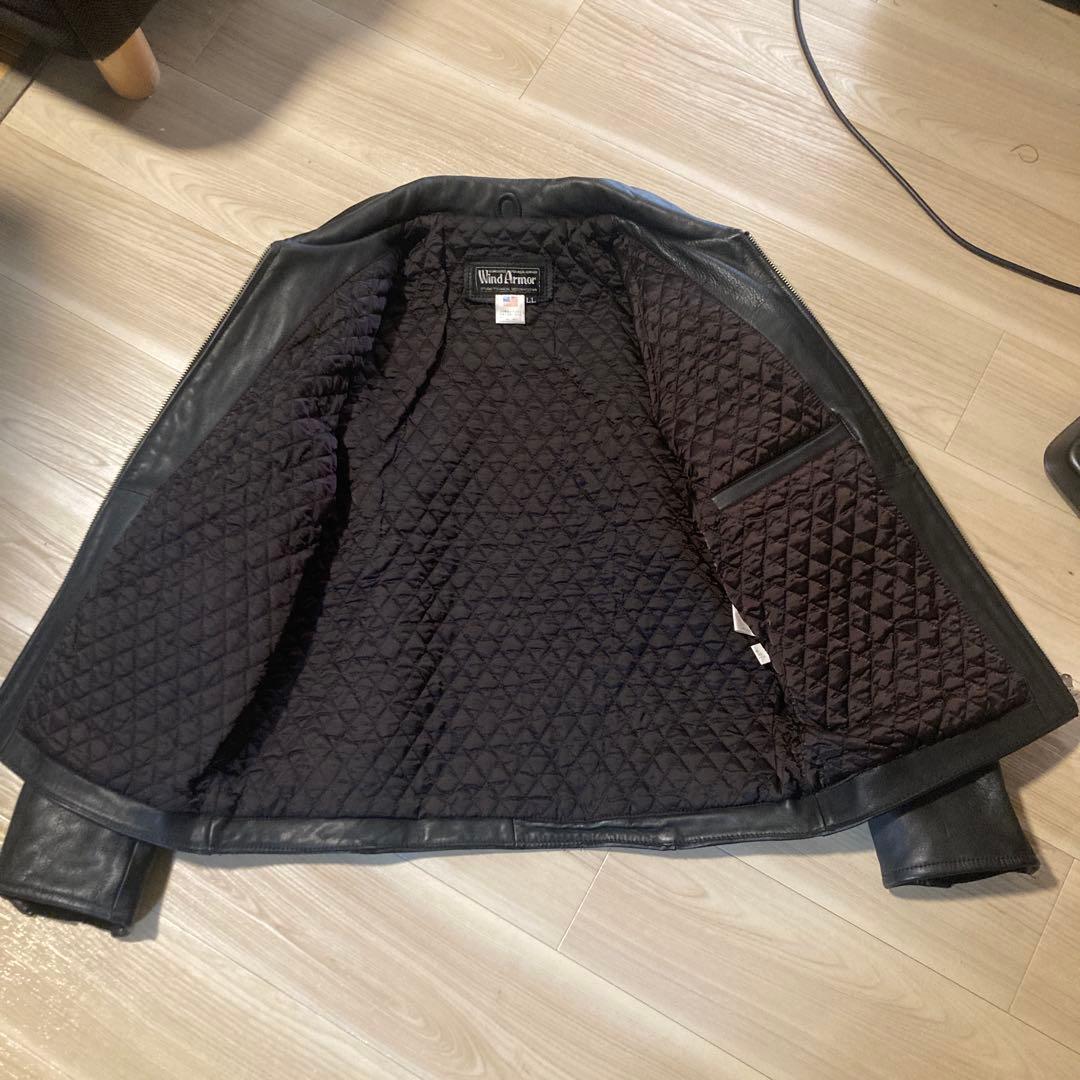 WindArmar 本革 シングルライダースジャケット XL ブラック