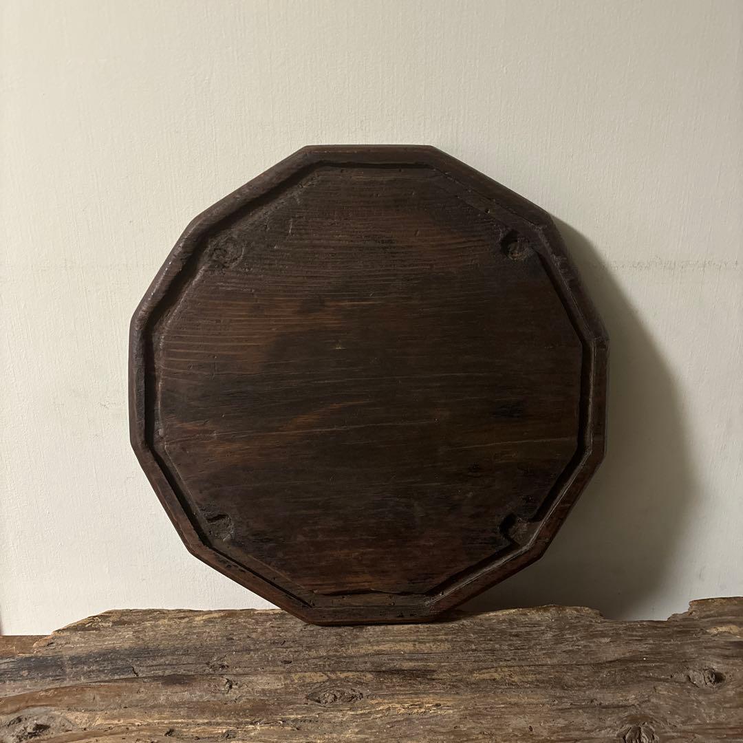 李朝十二角膳天板その66 盆.古道具.骨董品.韓国骨董. Antique.酒器盆