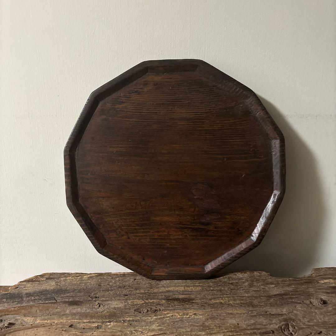 李朝十二角膳天板その66 盆.古道具.骨董品.韓国骨董. Antique.酒器盆