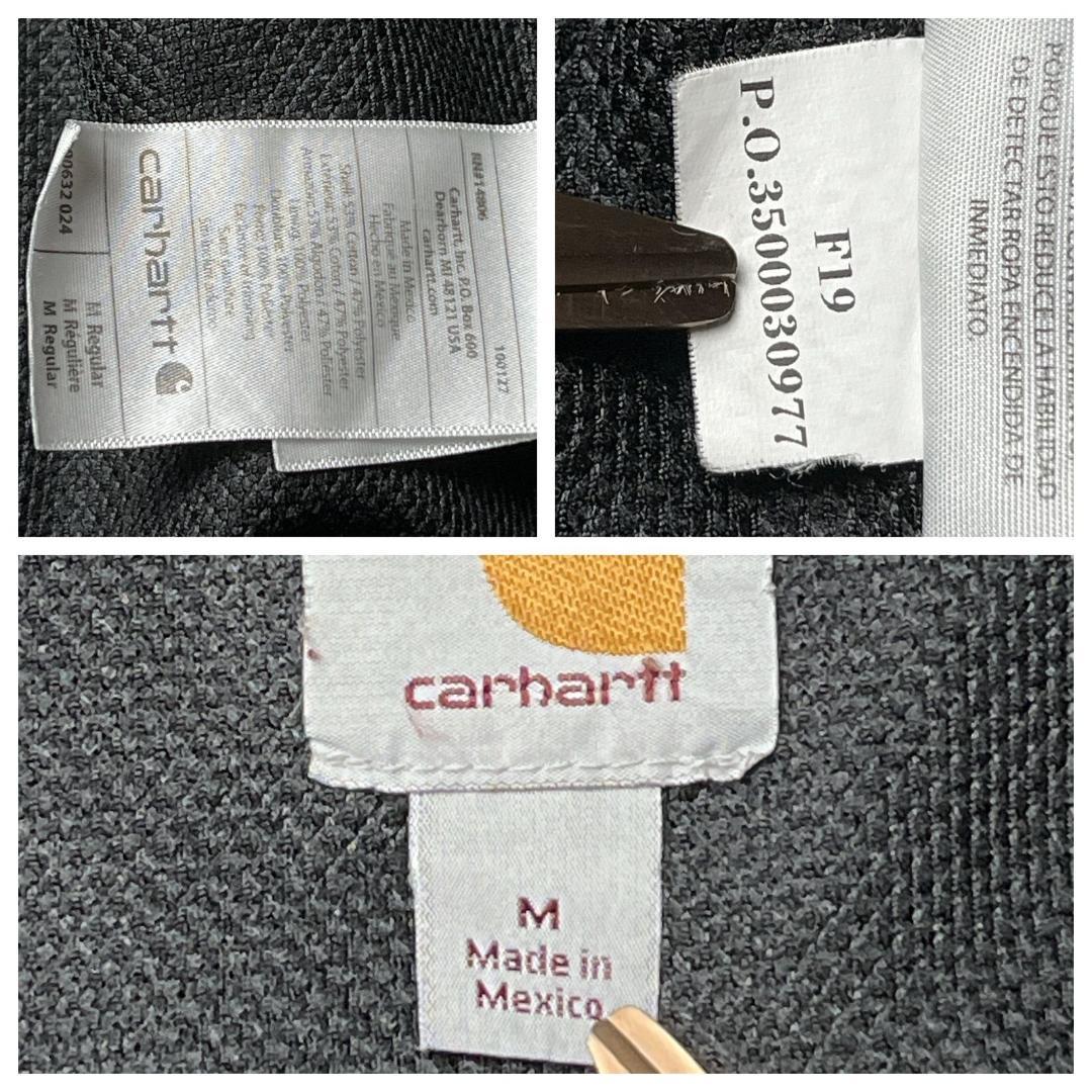 カーハート 裏サーマル ジップアップ パーカー ダブルフェイス グレー M