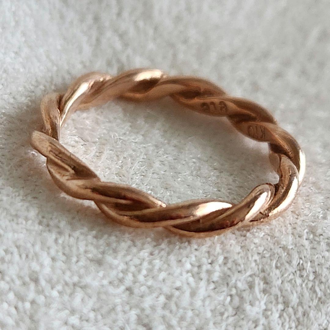 ツイストリング♡3号【エテ】K10 ゴールドリング☆アガット 好きも