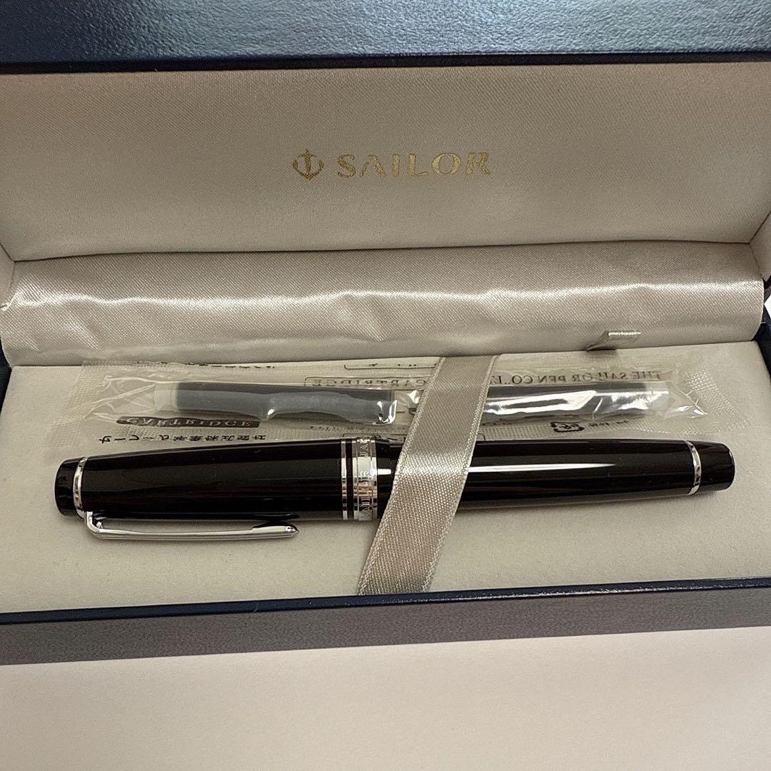 セーラー万年筆 プロフェッショナルギア 銀 万年筆 細字（専用コンバーター付）