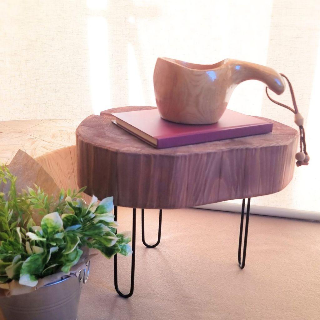 【専用】ナチュラルウッドのアイアンレッグテーブル エイジング塗装