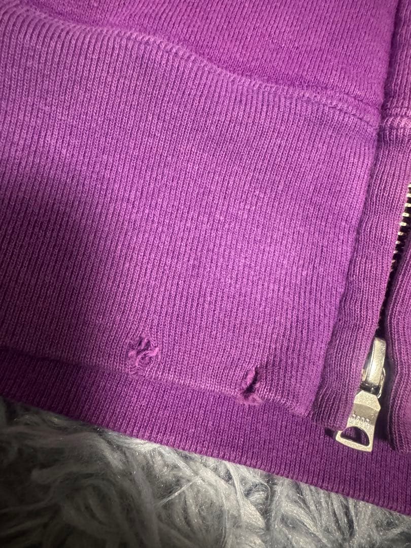 90S BAPE シャークフード パーカー 紫