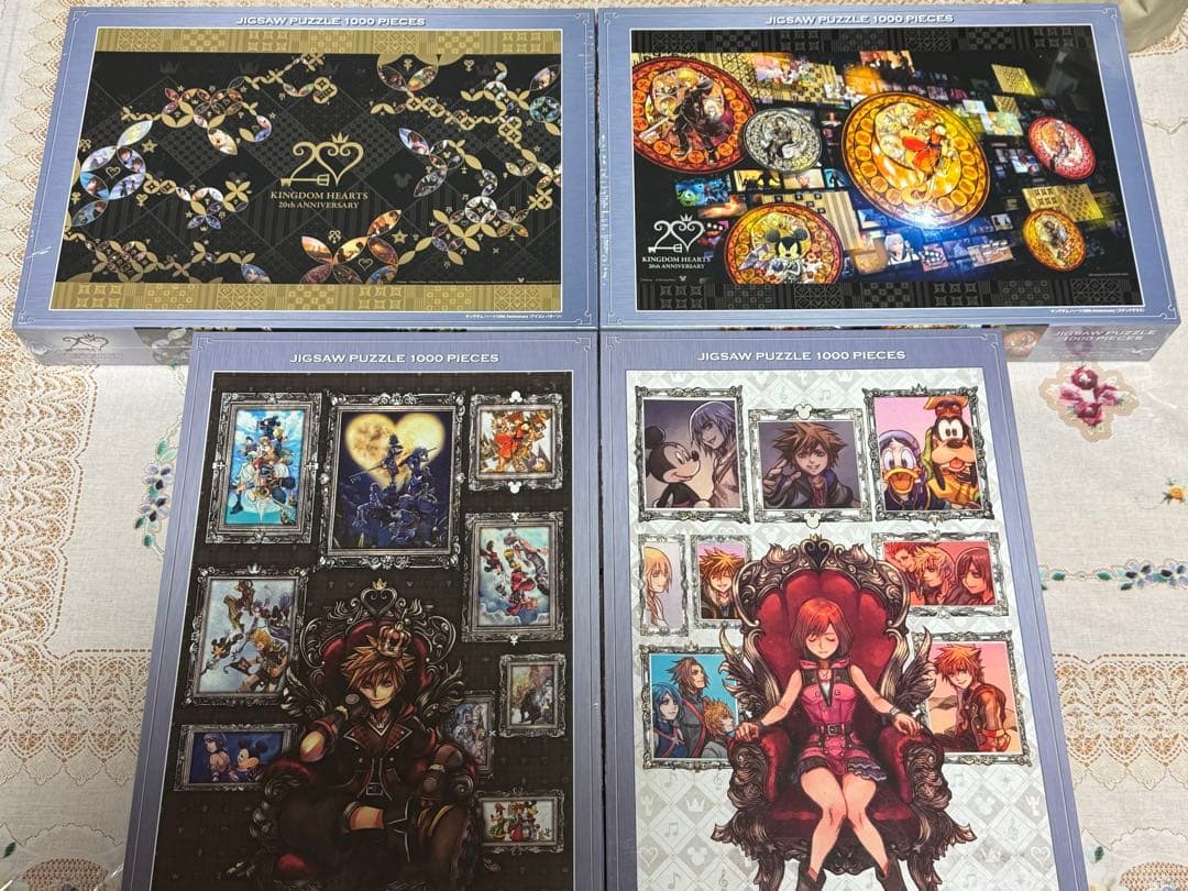 キングダムハーツ 20周年記念パズル 2セット+台座ソラ　カイリ　パズル2セット