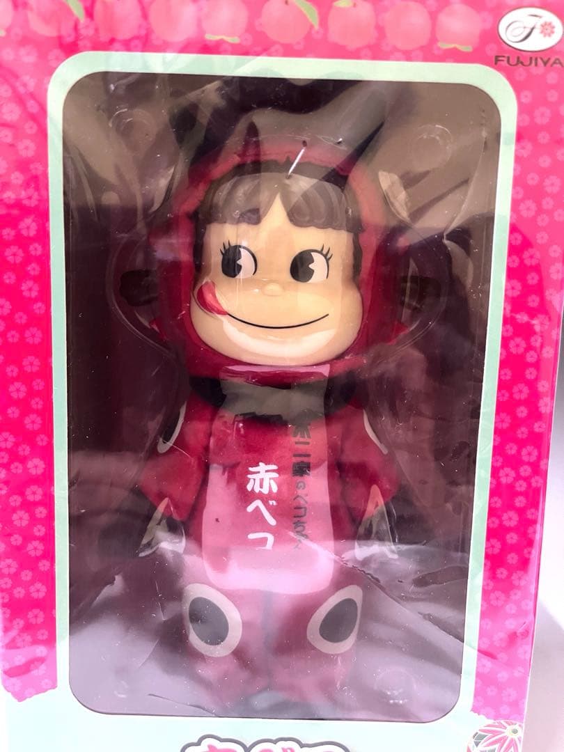 レア　非売品　新品未使用　赤べこペコちゃん人形　わんこそばペコちゃん人形　不二家