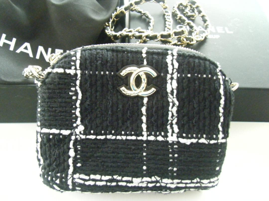 シャネルノベルティ　チェーンショルダーバッグ ツイード