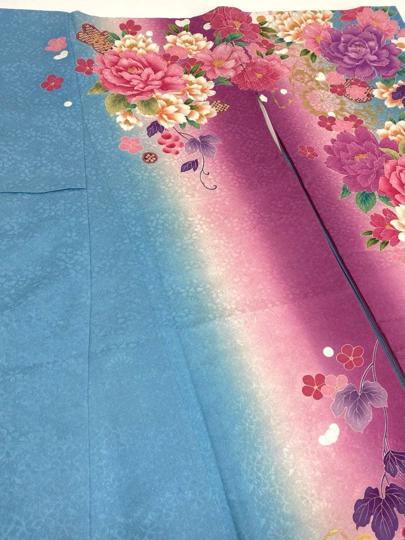 モデル振袖 押切もえ 豪華 銀通し 刺繍 金彩 紋意匠 身丈169cm